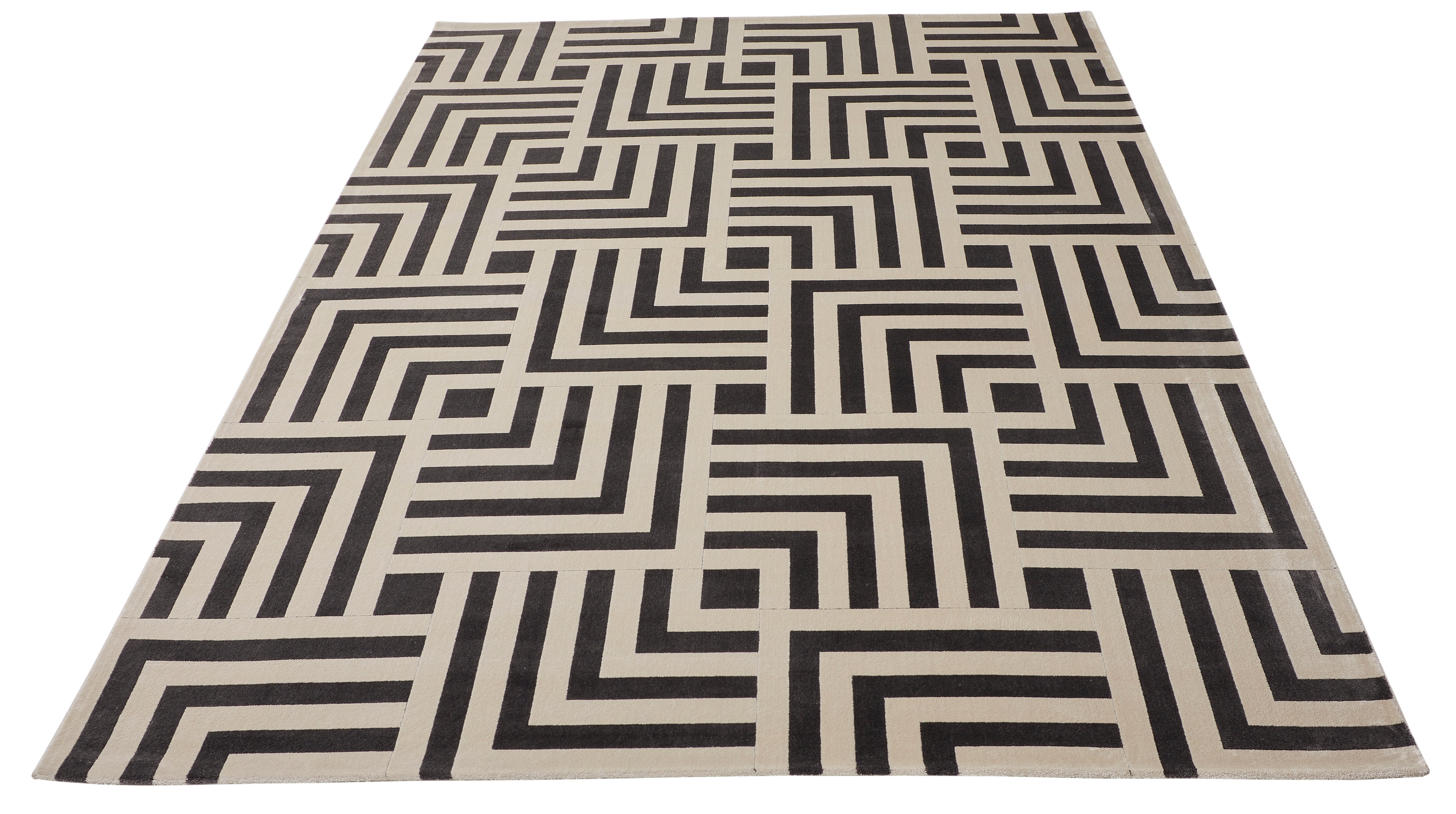 Concept Looms Lugano LUG01 Light Grey Anthracite Large Rectangle Rug